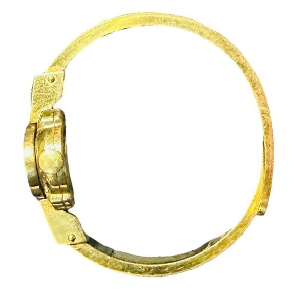 GRUEN Gosen Swiss Vintage Gold Plated Enamel Fleur De Lis Mechanical Manual Wind - Picture 12 of 13